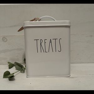 Rae Dunn dog treat metal canister with lid
